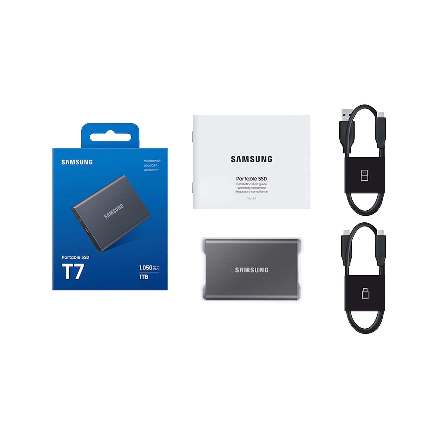 هارد اکسترنال Samsung SSD T7 - محصول تحت گارانتی فرهان تل